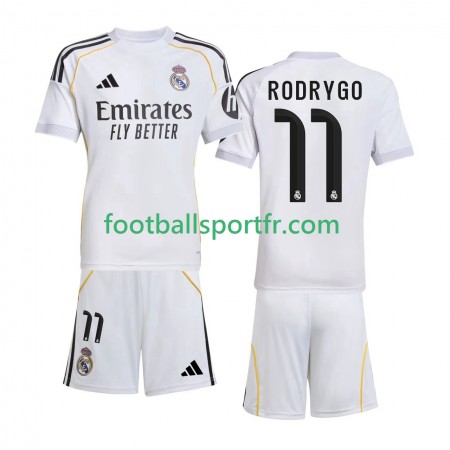 Tenue Real Madrid Rodrygo 11 Enfant Domicile 2025-2026 Maillot de Foot